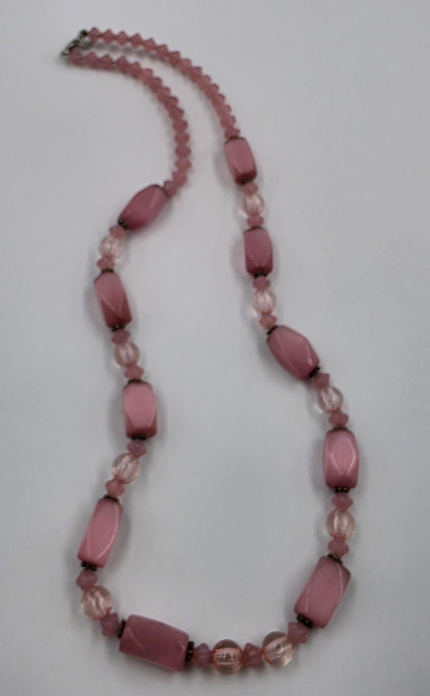 20.5" Pink Acrylic Bead Necklace