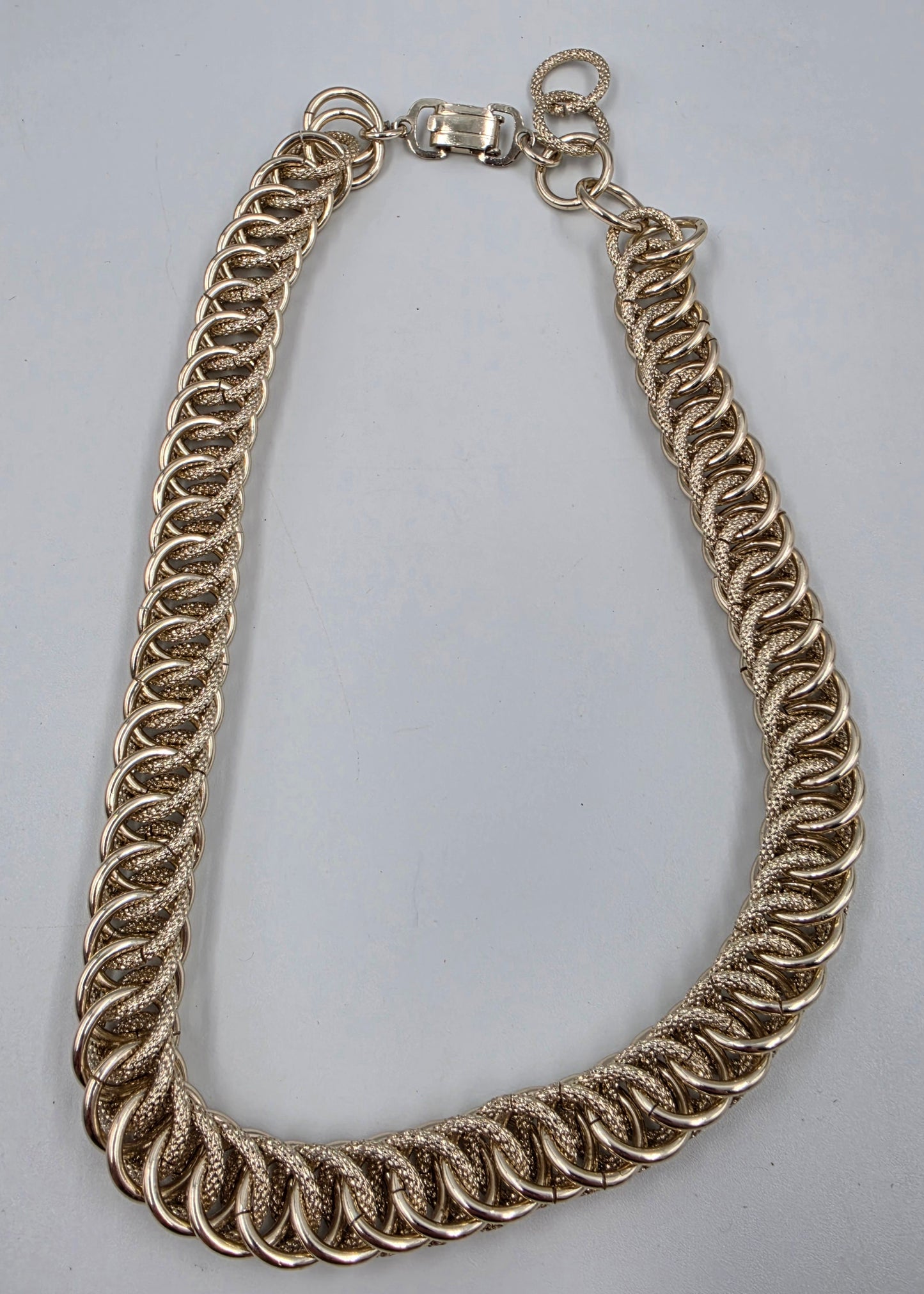 16.5" Gold Tone Cuban Link Style Necklace With Matching 8" Bracelet