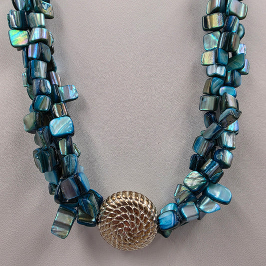 22"-24" Abalone Chip Multi Strand Necklace