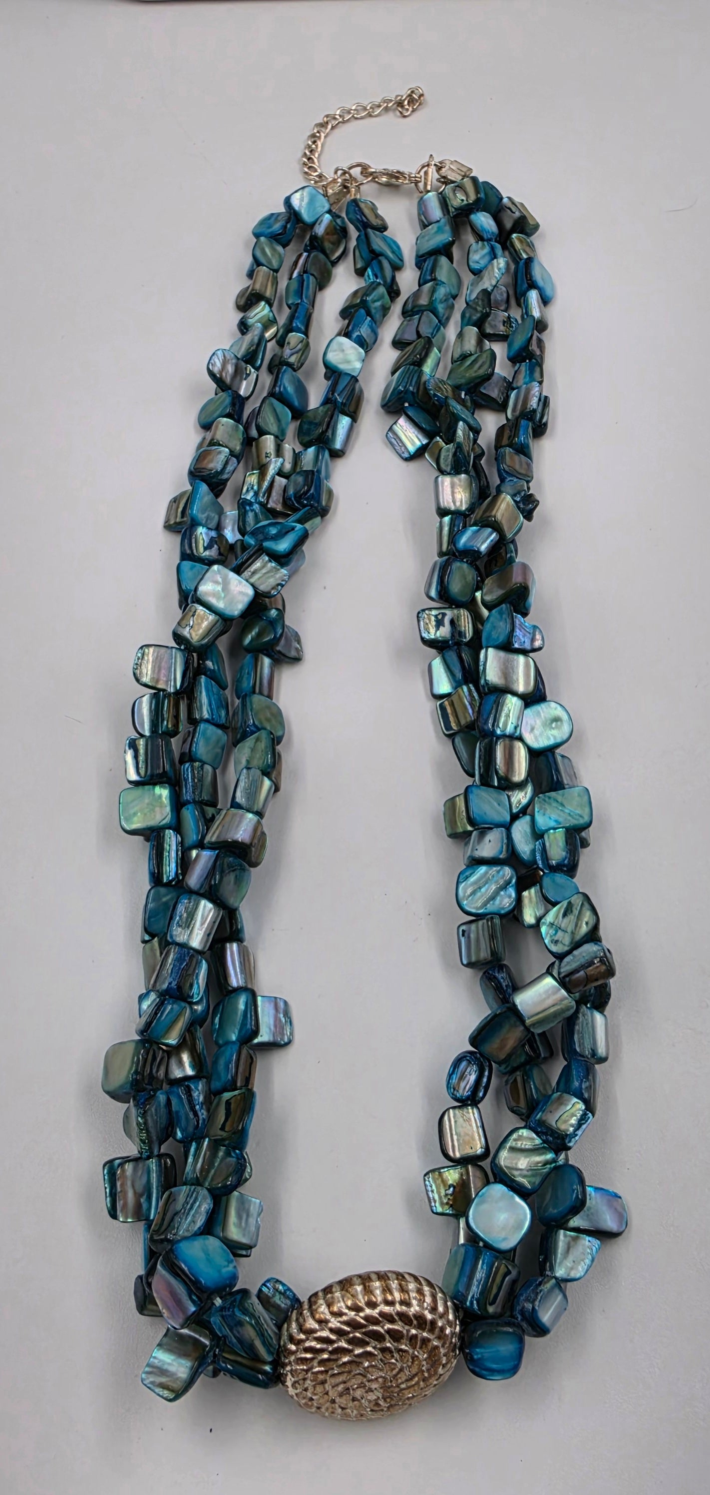 22"-24" Abalone Chip Multi Strand Necklace