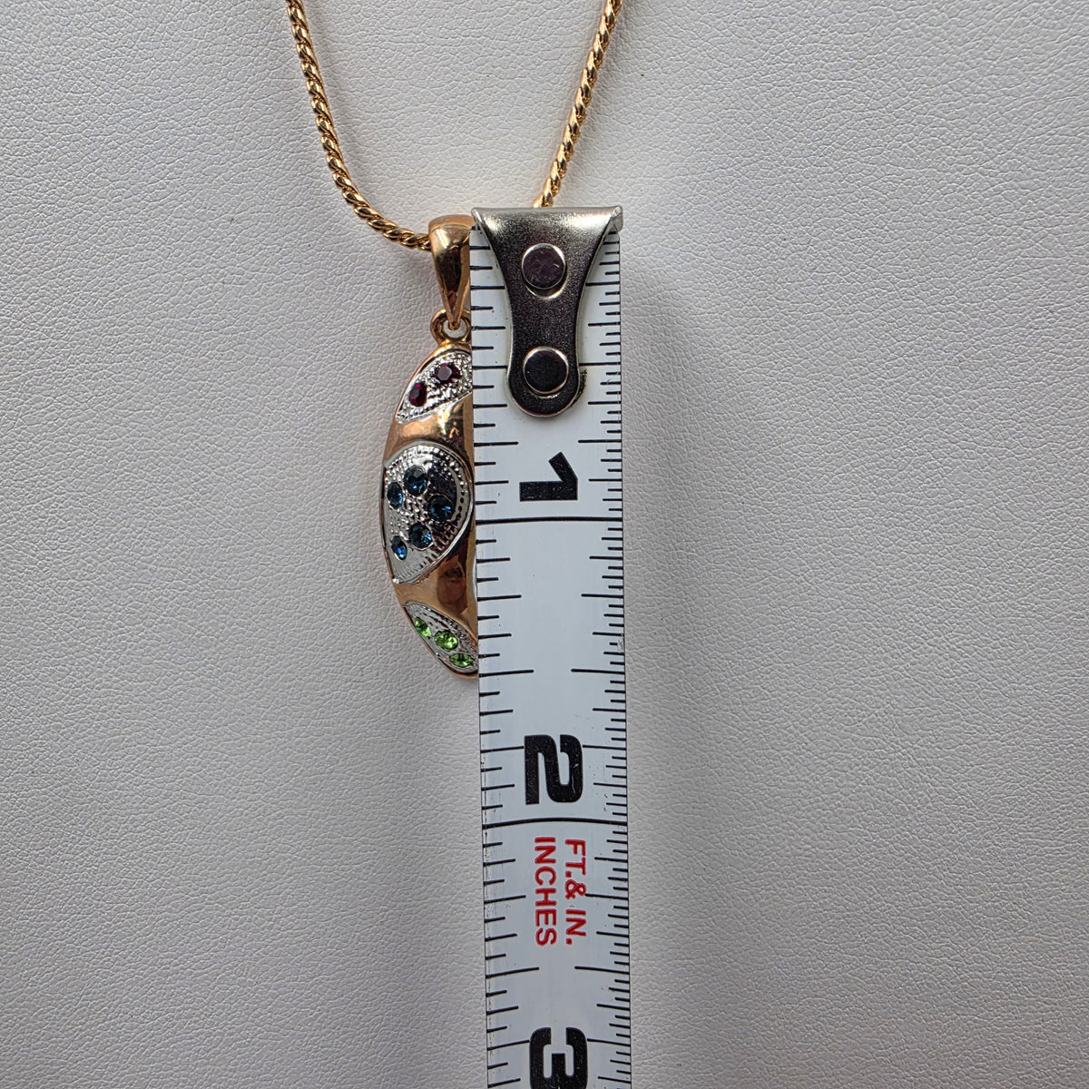 18"-20" Rose Gold Tone Multi Rhinestone Necklace