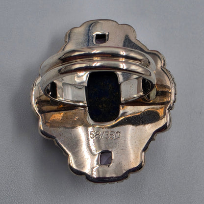 NICKY BUTLER Signed/Sterling Silver/Lapis/Moonstone/Amethyst/ Limited Edition #58 of 350 Ring Size 7