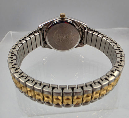 M.Z. BERGER Two Tone Gold/Silver Tone Women's Expansion Band Watch