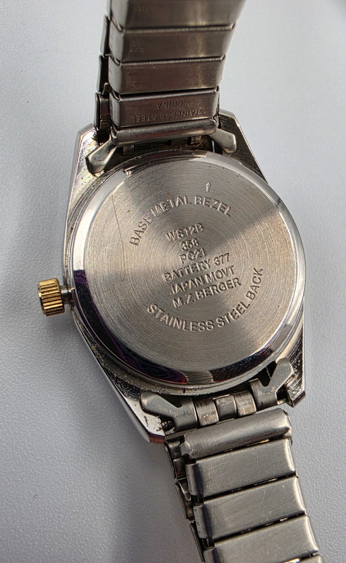 M.Z. BERGER Two Tone Gold/Silver Tone Women's Expansion Band Watch