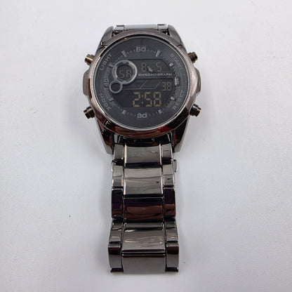 48mm Case/ 8" Black Stainless Steel Day/Date/Timer/Chronograph Men's Watch