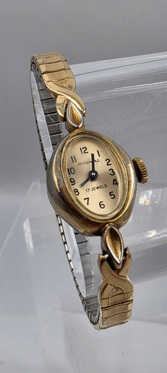 1950's-60's 10k Rolled Gold Plated Manual Wind Women's Expansion Band Watch