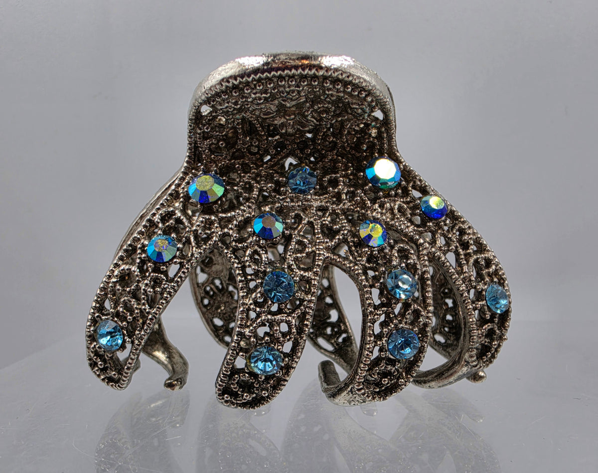 Multi Rhinestone Metal Vintage Style Hair Clip