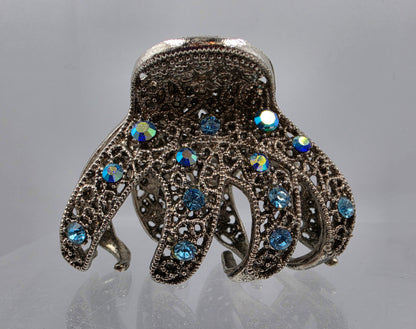 Multi Rhinestone Metal Vintage Style Hair Clip