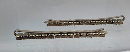 Clear Rhinestone/Silver Tone Vintage Bobby Pins