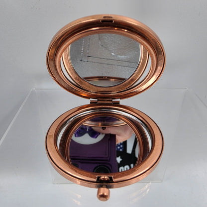 ARGENT SC Copper Jeweled/Enamel Vintage Mirror Compact
