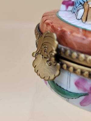 LIMOGES "Childrens Christmas Morning Joy" Hand Painted Limited Edition 338/1000