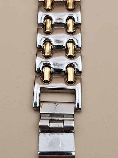 CROTON Vintage Quartz Gold/Silver Tone Women's Wristwatch New Battery