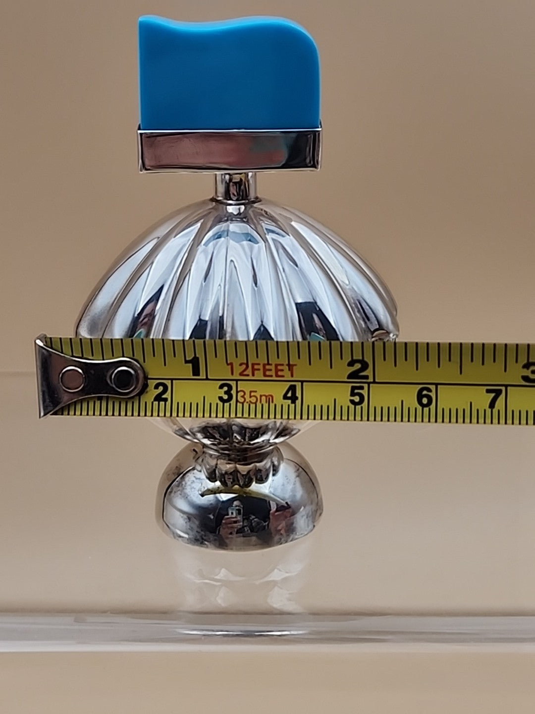 TAXCO MEXICO Sterling Silver/Turquoise Top Perfume Bottle 85 Grams Total Weight