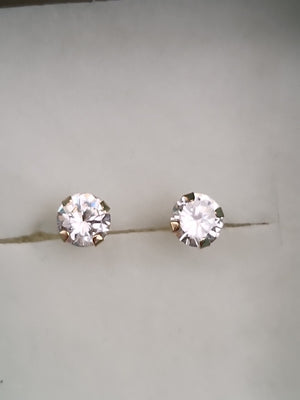 14k Cubic Zirconia Stud Earrings