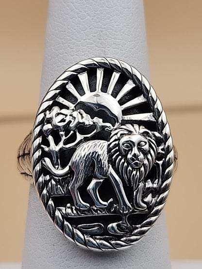 JAI BY JOHN HARDY Sterling Silver Lion Ring Size 7