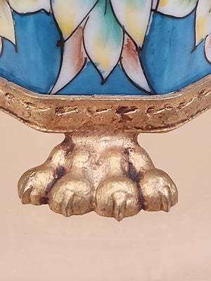 LIMOGES Peint A La Main #2559 Of 3400 Limited Edition Gilt Bronze Trinket Box