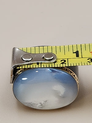 Vienesse Mother Of Pearl/14k Gold/Larkavite Stone Ring Size 8