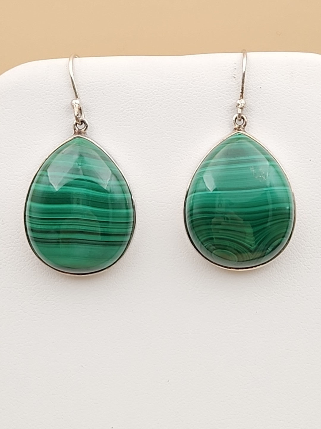 HSN Malachite/Sterling Silver Beaded Adjustable 24" Necklace & Earring Set