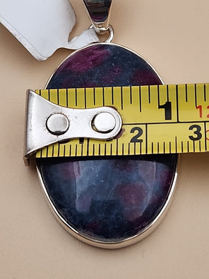 INDIA GEMS Eudialyte/Sterling Silver Dangle/Drop Earrings & Matching Pendant