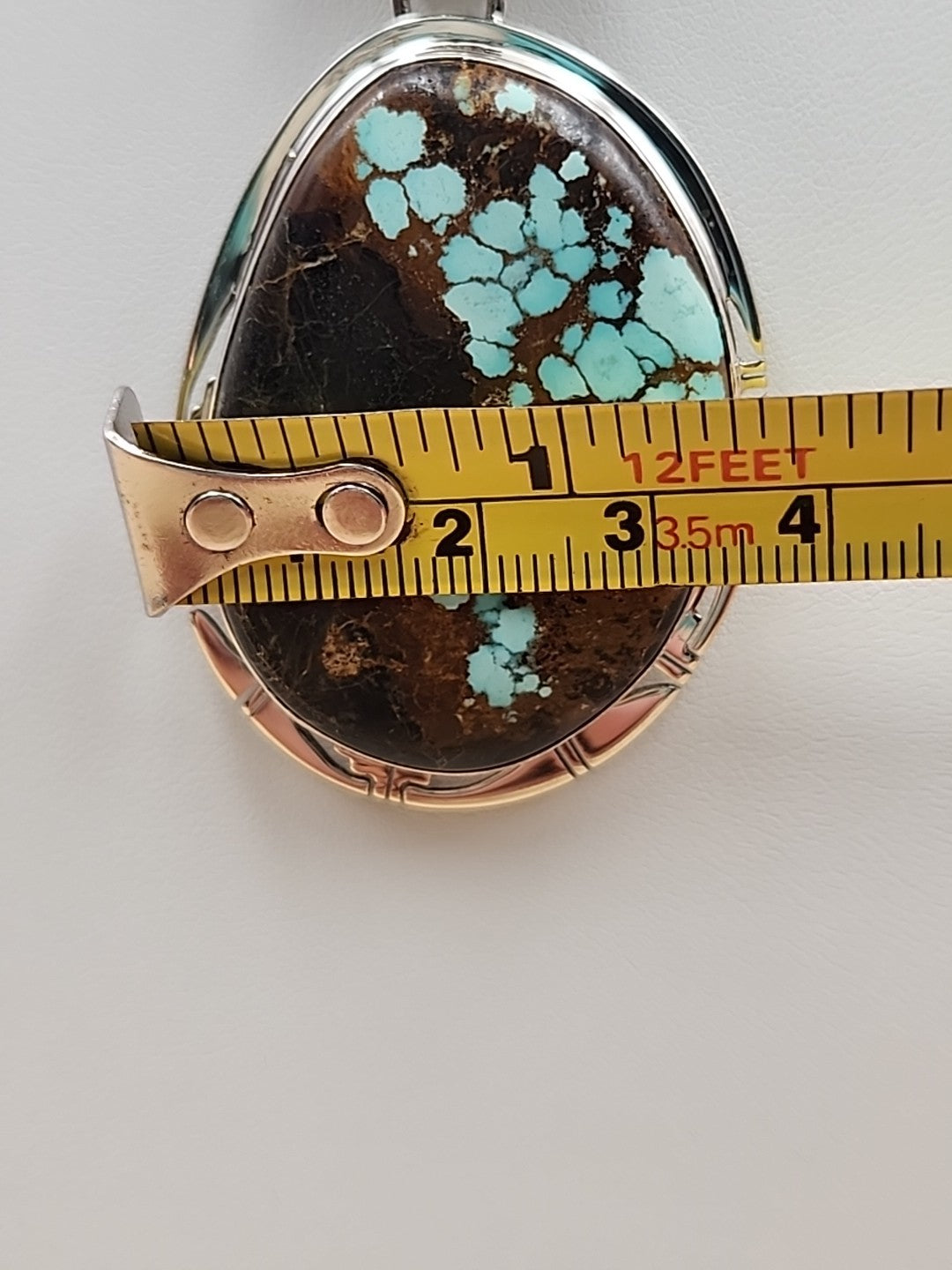 PHILLIP SANCHEZ Navajo Native American  Sterling Silver/ Turquoise Pendant