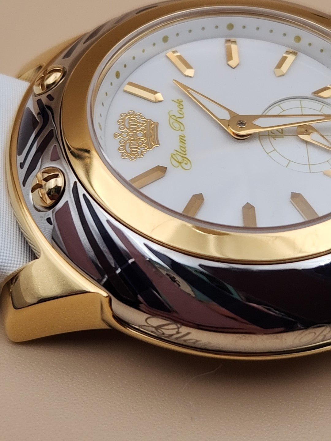 GLAM ROCK Miami Swiss Made Gold/Silver Tone Women's Watch