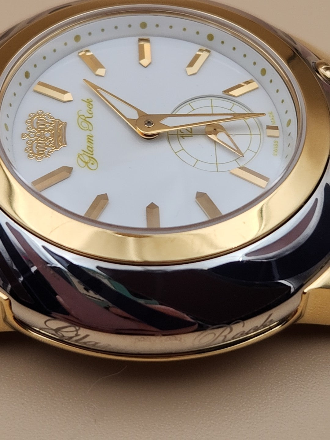 GLAM ROCK Miami Swiss Made Gold/Silver Tone Women's Watch