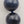 Blue Dumortierite Polished 14mm Bead/Sterling Silver Clasp 17