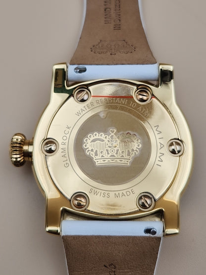 GLAM ROCK Miami Swiss Made Gold/Silver Tone Women's Watch