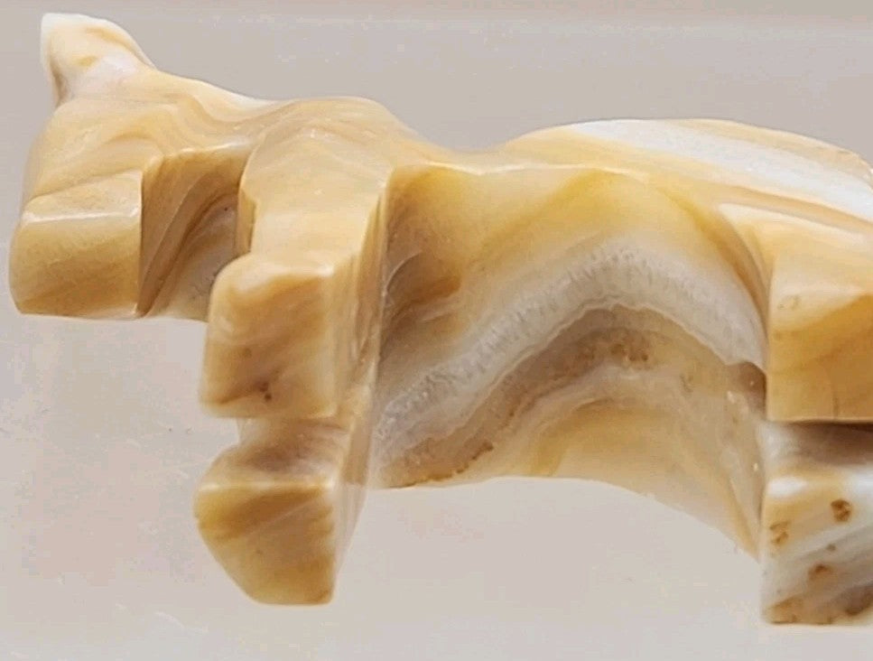 Hand Carved Mexican Marble Horse/Donkey Vintage 1.75" Figurines Lot Of 2