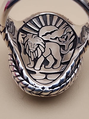 JAI BY JOHN HARDY Sterling Silver Lion Ring Size 7