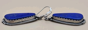 ELOISE KEE NAVAJO  Lapis Lazuli/Sterling Silver Dangle Earrings