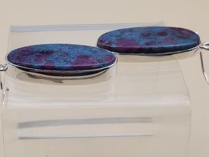 INDIA GEMS Eudialyte/Sterling Silver Dangle/Drop Earrings & Matching Pendant