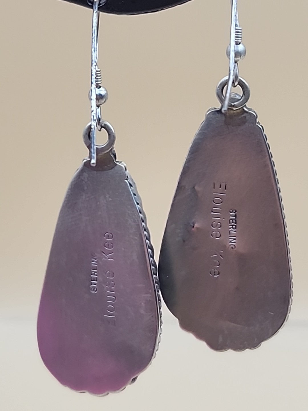 ELOISE KEE NAVAJO  Lapis Lazuli/Sterling Silver Dangle Earrings