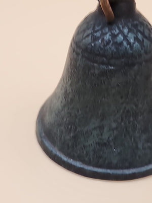 Vintage Cast Iron Painted Rooster Dinner Bell 6.5” Tall Door Bell