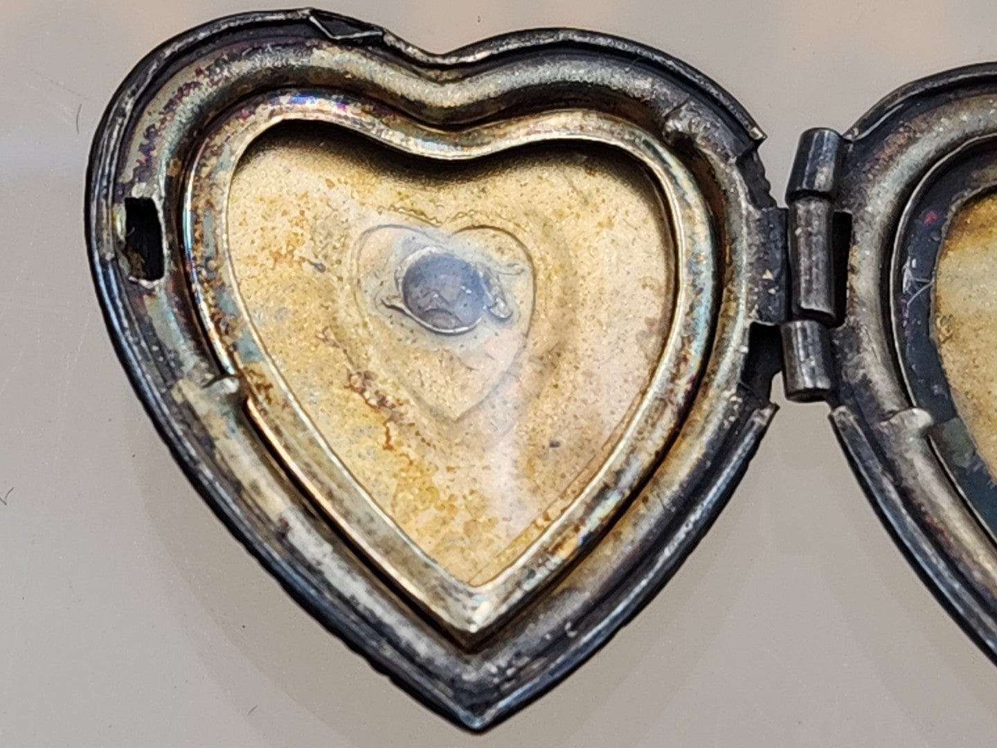 L.S. AND COMPANY Diamond/Sterling Silver/ Antique WWII Sweetheart Locket
