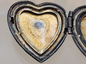 L.S. AND COMPANY Diamond/Sterling Silver/ Antique WWII Sweetheart Locket