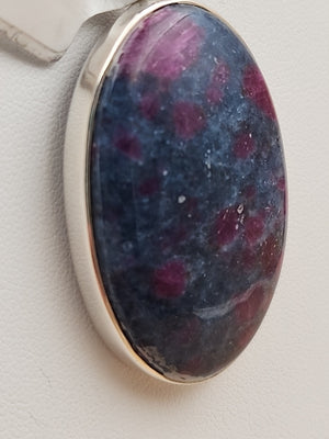INDIA GEMS Eudialyte/Sterling Silver Dangle/Drop Earrings & Matching Pendant