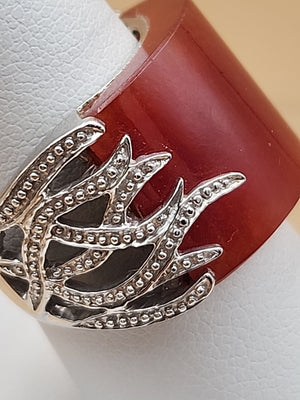 Carnelion Agate-Aqeeq/Sterling Silver Ring Size 8