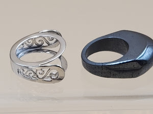 7 Semi Precious Stones/Sterling Silver Drop Ring  Size 7.5