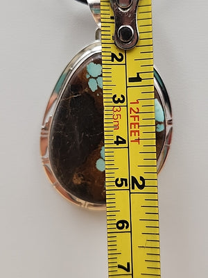 PHILLIP SANCHEZ Navajo Native American  Sterling Silver/ Turquoise Pendant