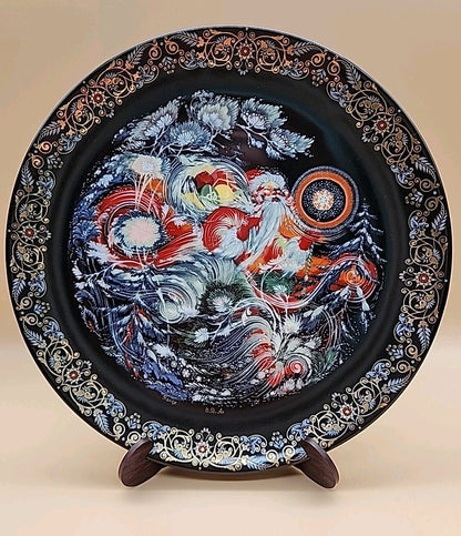 ON COLD WINTERY NITE22k Embellished Rim/Tale Of The Father Frost Porcelain Plate