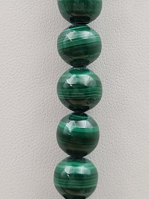 HSN Malachite/Sterling Silver Beaded Adjustable 24" Necklace & Earring Set