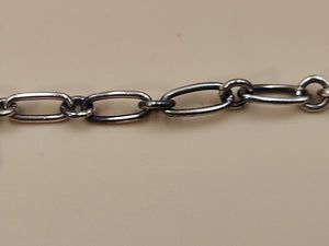 TIFFANY AND CO. 925 Silver Dbl. Dangle Heart 8" Open Link Charm Bracelet