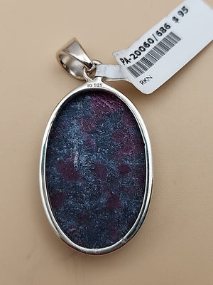 INDIA GEMS Eudialyte/Sterling Silver Dangle/Drop Earrings & Matching Pendant