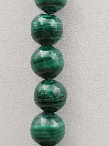 HSN Malachite/Sterling Silver Beaded Adjustable 24" Necklace & Earring Set