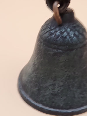 Vintage Cast Iron Painted Rooster Dinner Bell 6.5” Tall Door Bell