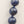 Blue Dumortierite Polished 14mm Bead/Sterling Silver Clasp 17