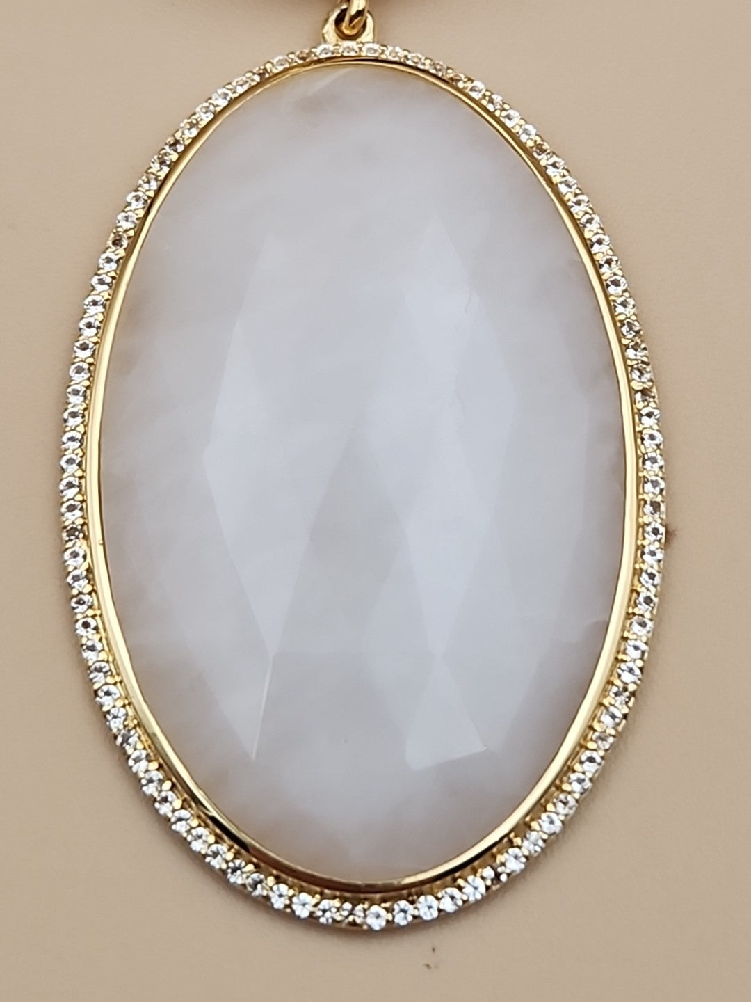 ROSS SIMONS 18k Over Sterling White Agate/ Black Onyx/White Topaz Drop Earrings