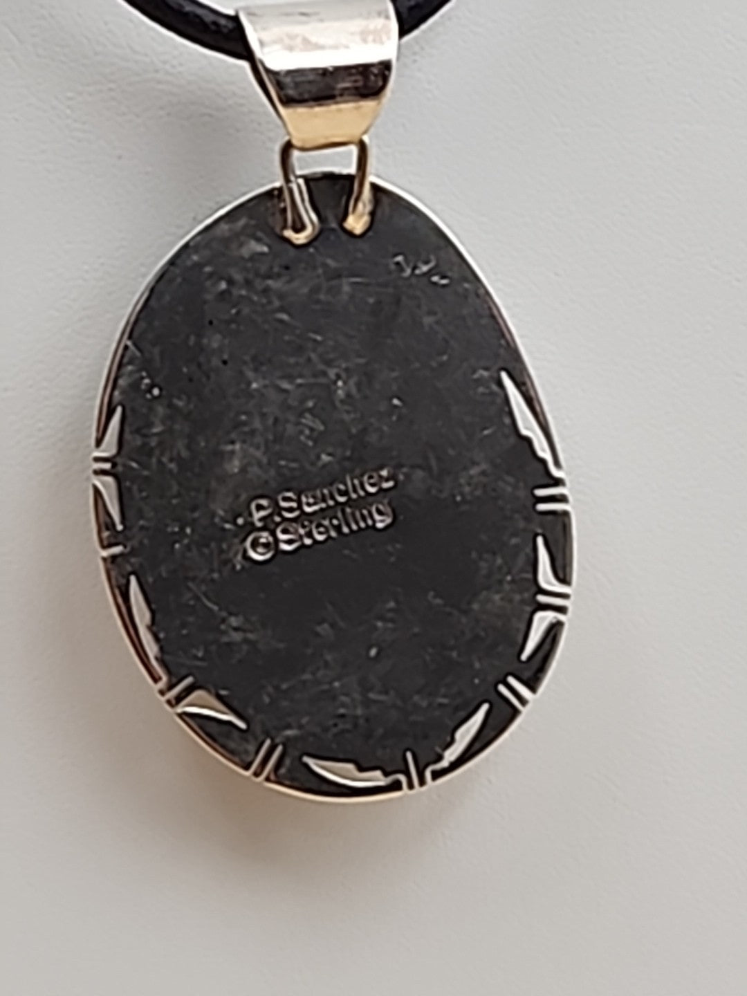 PHILLIP SANCHEZ Navajo Native American  Sterling Silver/ Turquoise Pendant