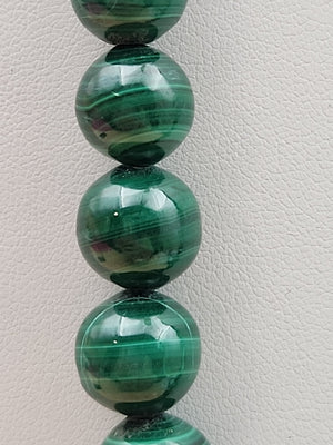HSN Malachite/Sterling Silver Beaded Adjustable 24" Necklace & Earring Set